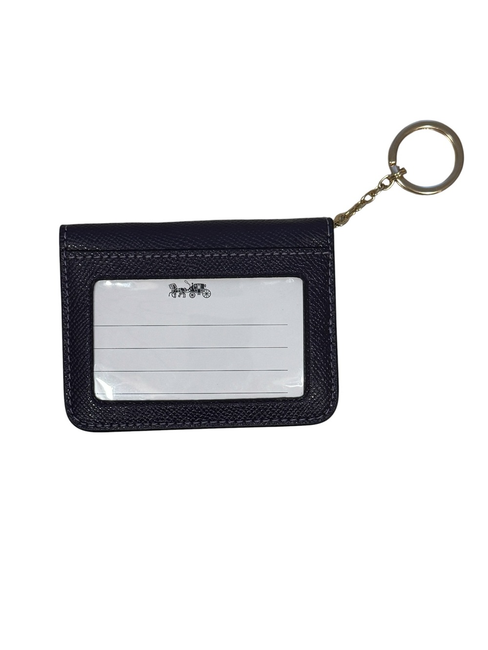 Coach Purple Card Case with Key Ring NWOT - Picture 3 of 4